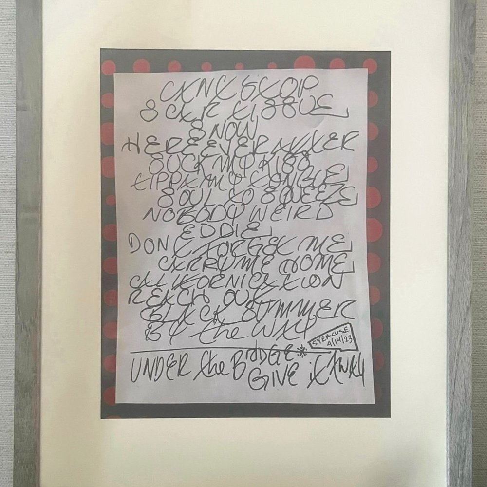 Red Hot Chili Peppers Set List 2023 Unlimited Love Tour framed print 11" x 14”